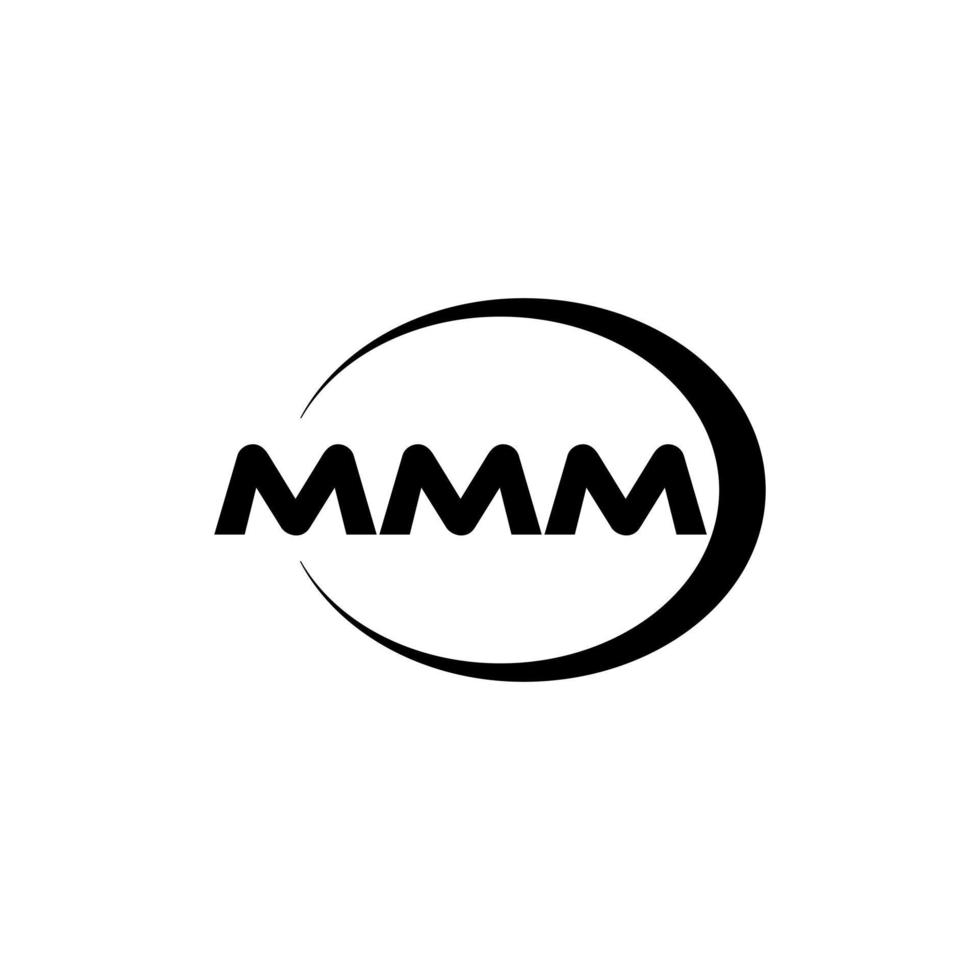 mmm brief logo ontwerp in illustratie. vector logo, schoonschrift ontwerpen voor logo, poster, uitnodiging, enz.