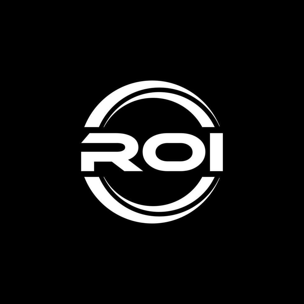 roi brief logo ontwerp in illustratie. vector logo, schoonschrift ontwerpen voor logo, poster, uitnodiging, enz.