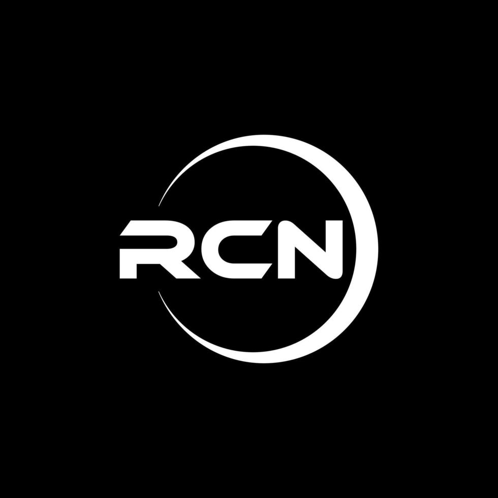 rcn brief logo ontwerp in illustratie. vector logo, schoonschrift ontwerpen voor logo, poster, uitnodiging, enz.