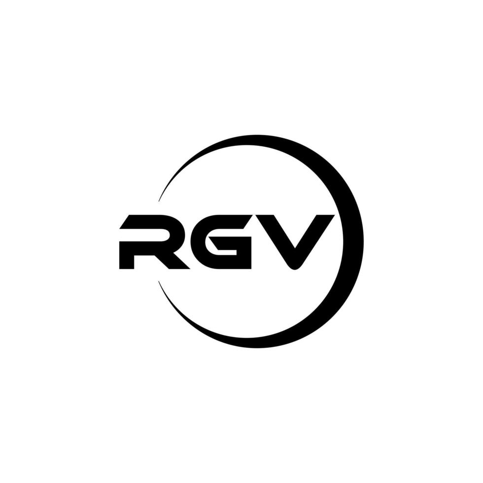 rgv brief logo ontwerp in illustratie. vector logo, schoonschrift ontwerpen voor logo, poster, uitnodiging, enz.
