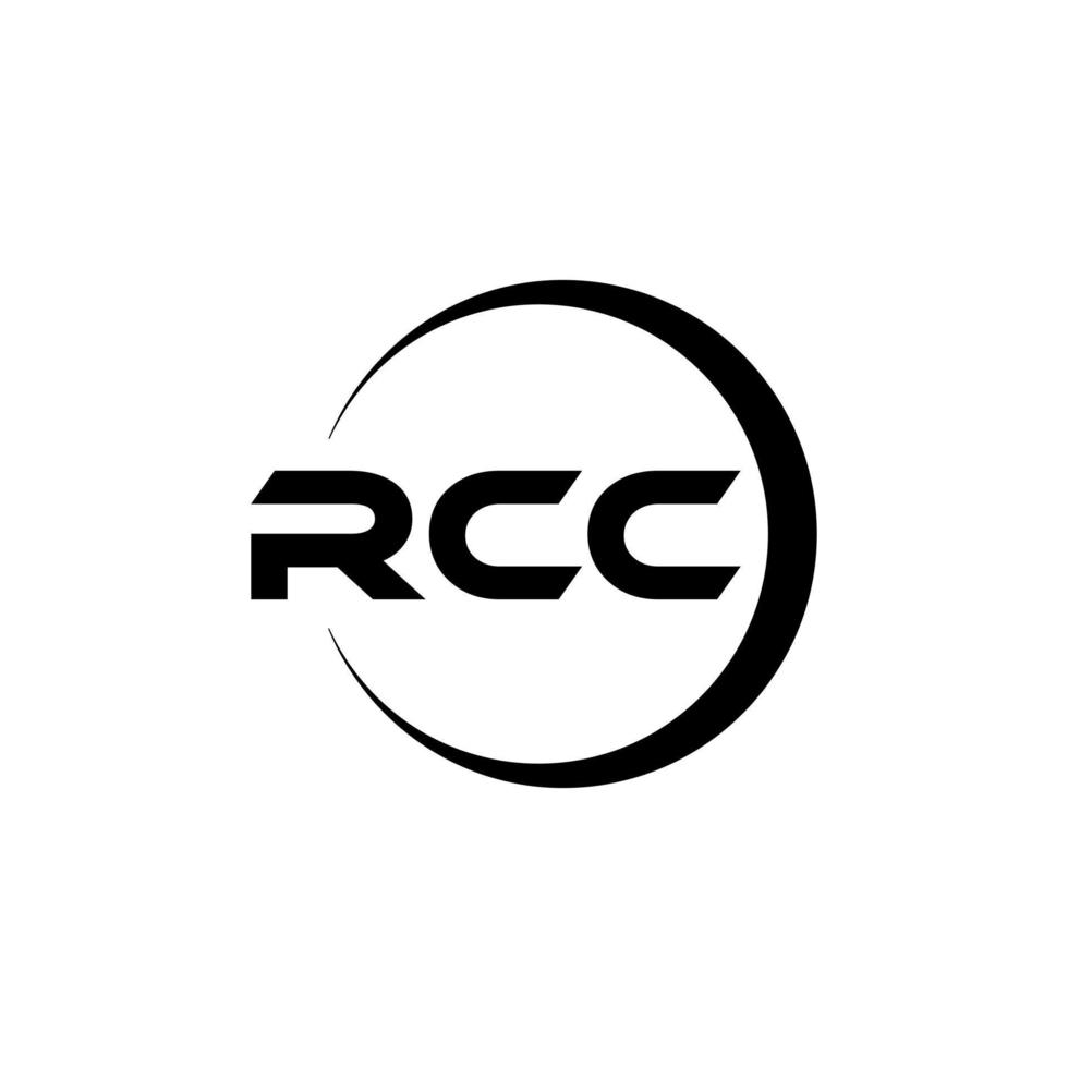 rcc brief logo ontwerp in illustratie. vector logo, schoonschrift ontwerpen voor logo, poster, uitnodiging, enz.