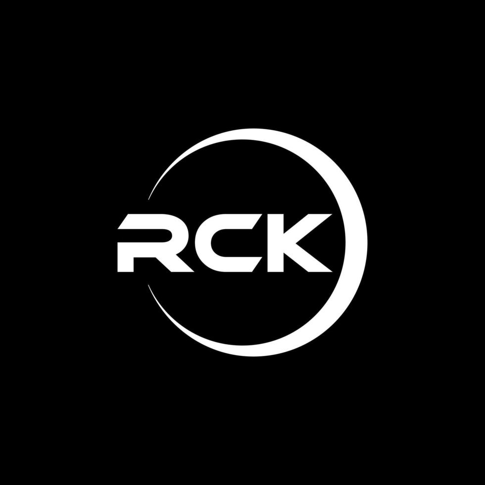 rck brief logo ontwerp in illustratie. vector logo, schoonschrift ontwerpen voor logo, poster, uitnodiging, enz.