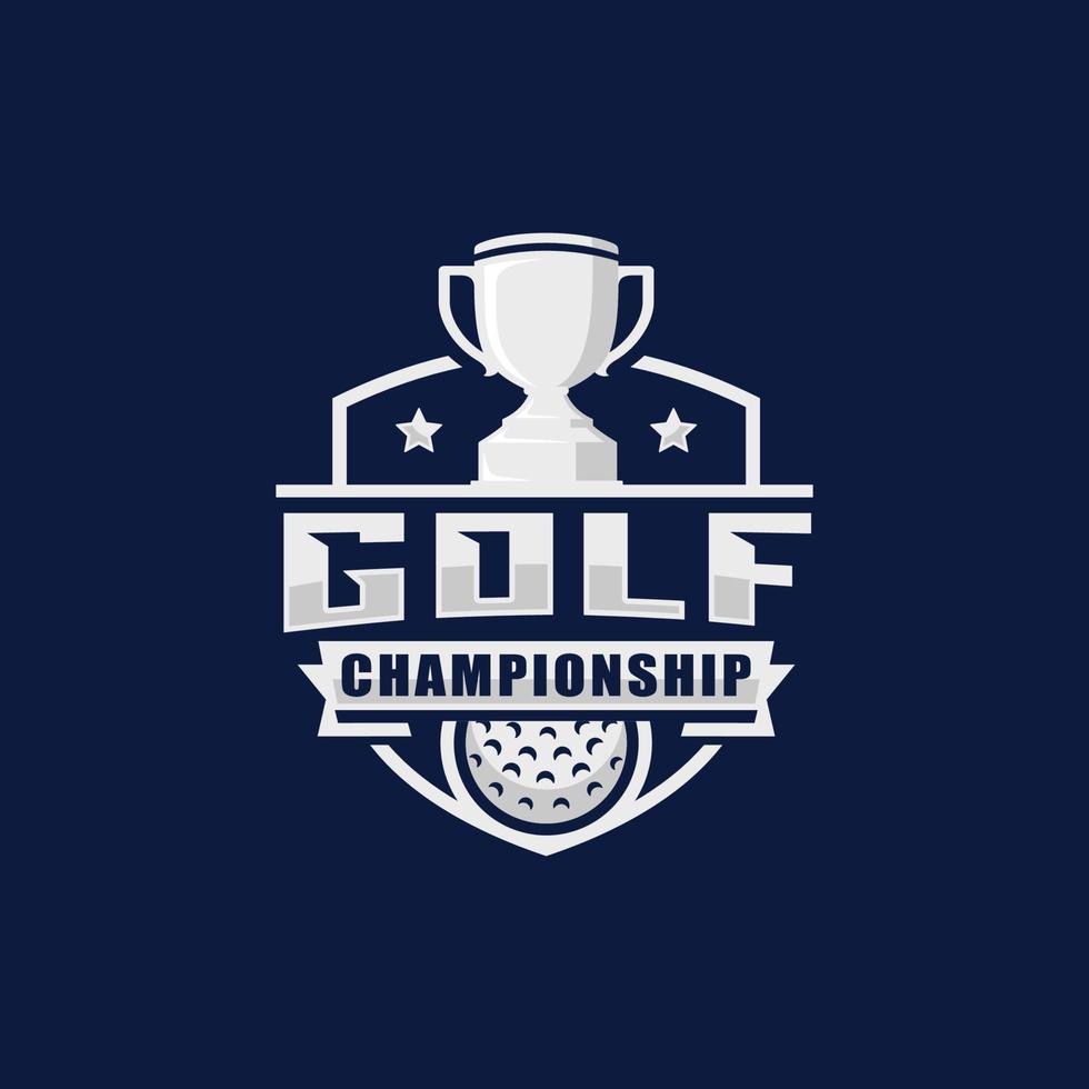 golf kampioenschap logo ontwerp vector