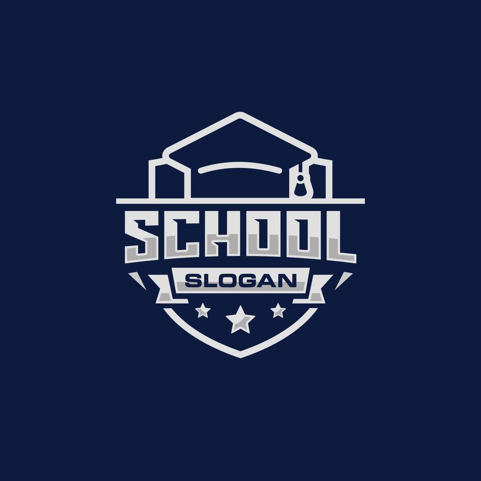 school- embleem logo ontwerp vector illustratie. onderwijs logo. Universiteit logo