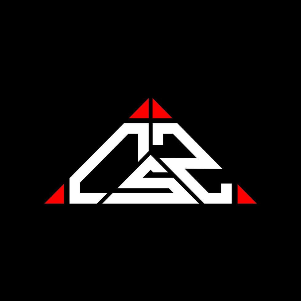 csz brief logo creatief ontwerp met vector grafisch, csz gemakkelijk en modern logo in driehoek vorm geven aan.