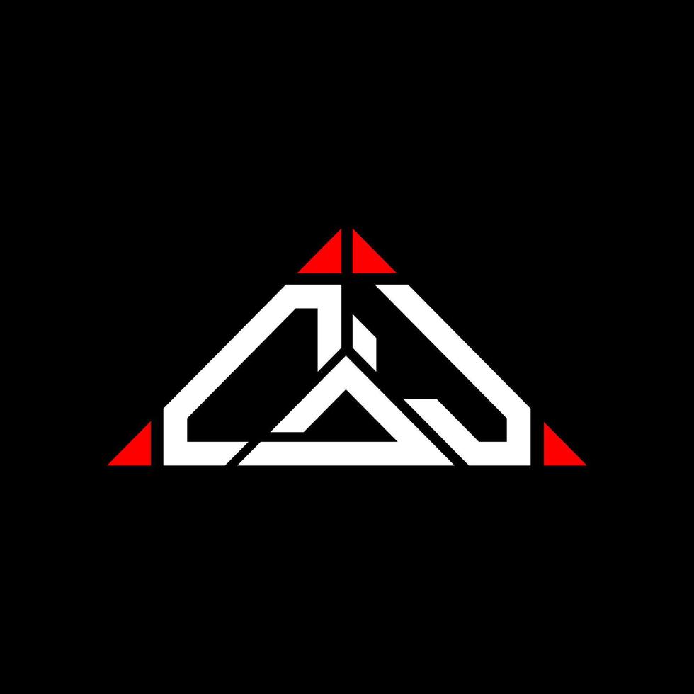 cdj brief logo creatief ontwerp met vector grafisch, cdj gemakkelijk en modern logo in driehoek vorm geven aan.