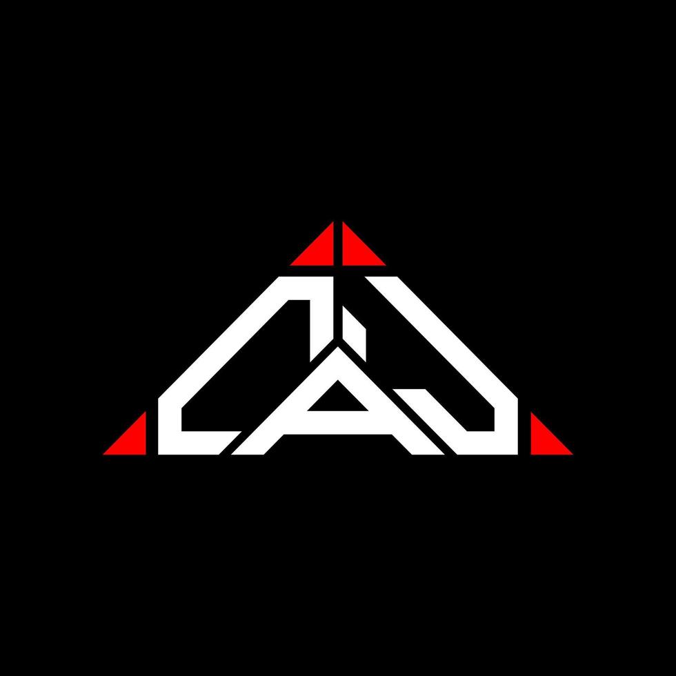 caj brief logo creatief ontwerp met vector grafisch, caj gemakkelijk en modern logo in driehoek vorm geven aan.