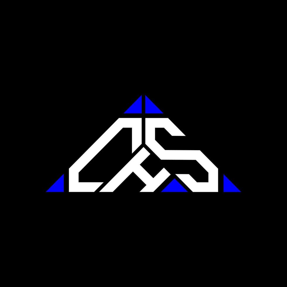 chs brief logo creatief ontwerp met vector grafisch, chs gemakkelijk en modern logo in driehoek vorm geven aan.