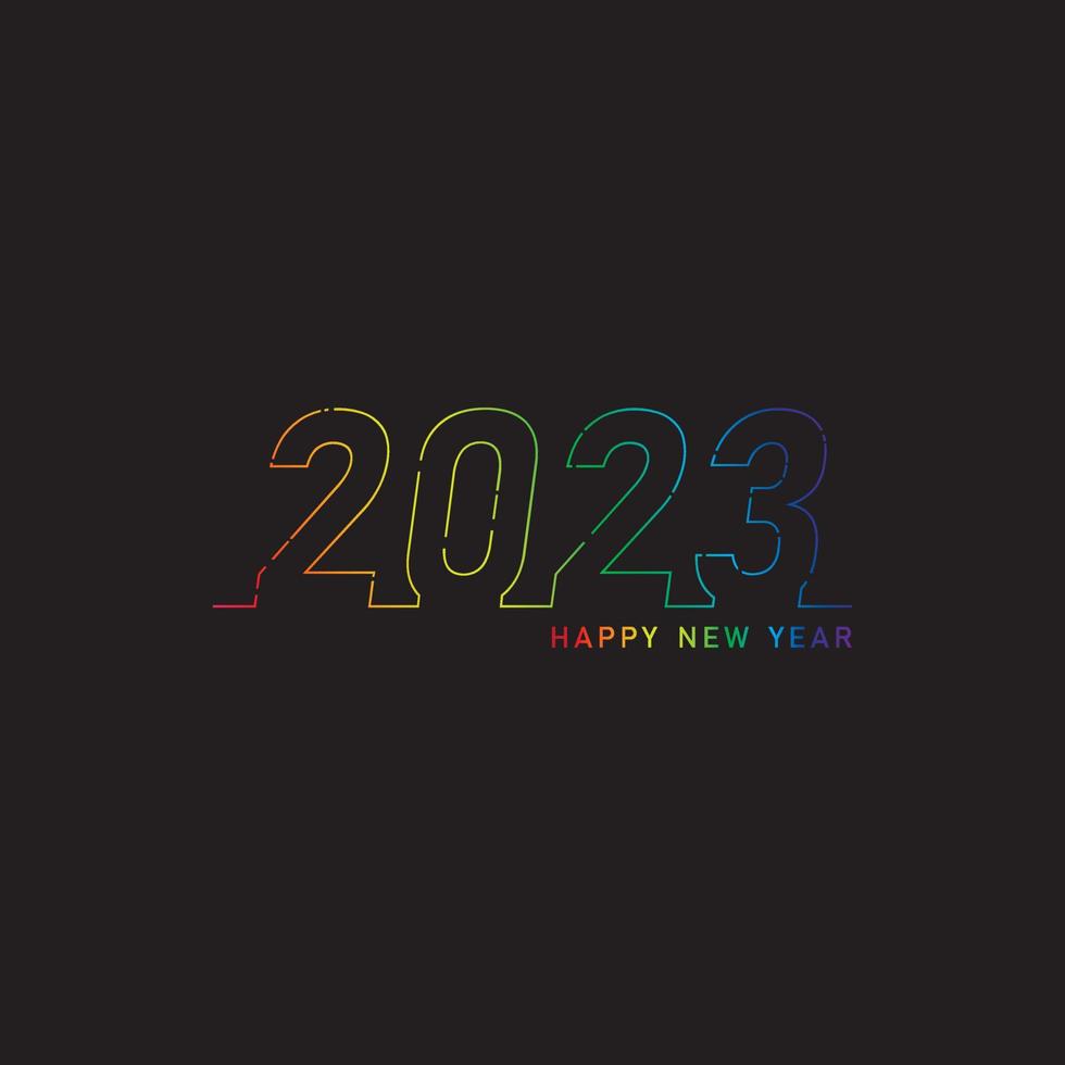 2023. 2023 tekst ontwerp. gelukkig nieuw jaar 2023. 2023 vector ontwerp illustratie. 2023 aantal ontwerp sjabloon viering typografie poster, sjabloon, banier of groet kaart voor gelukkig nieuw jaar