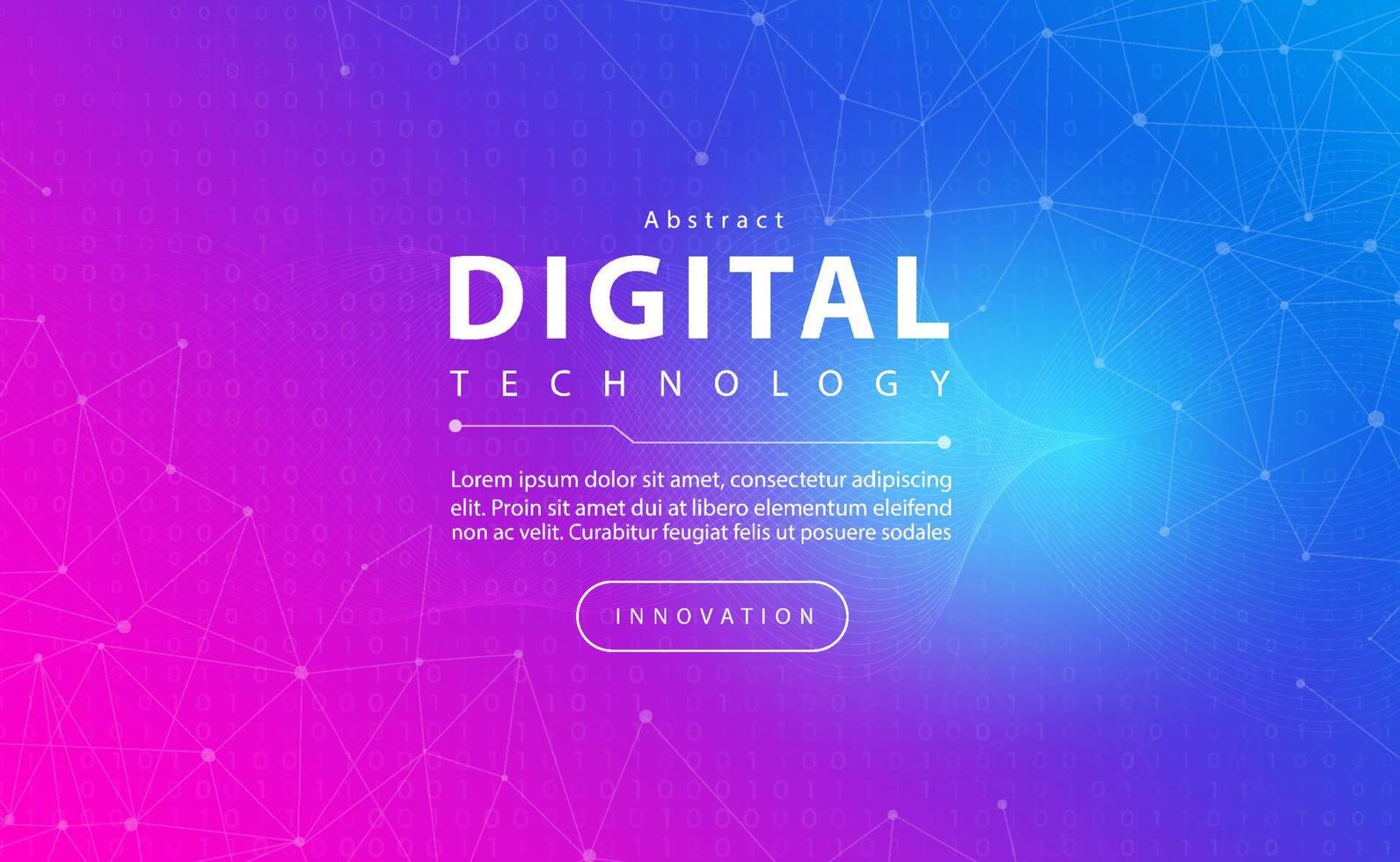 digitaal technologie banier roze blauw achtergrond concept met technologie lijn licht Effecten, abstract techniek, illustratie vector voor grafisch ontwerp