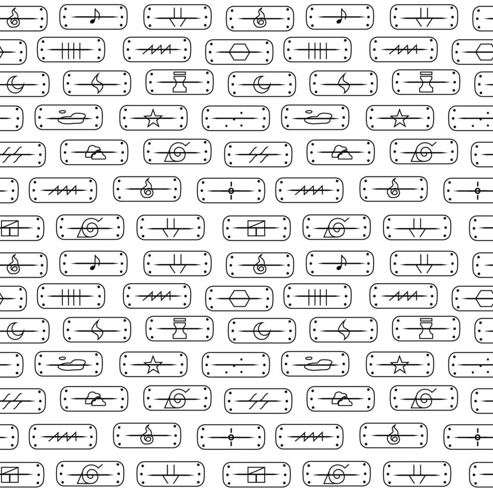 naadloos patroon met pictogrammen bandana. vector