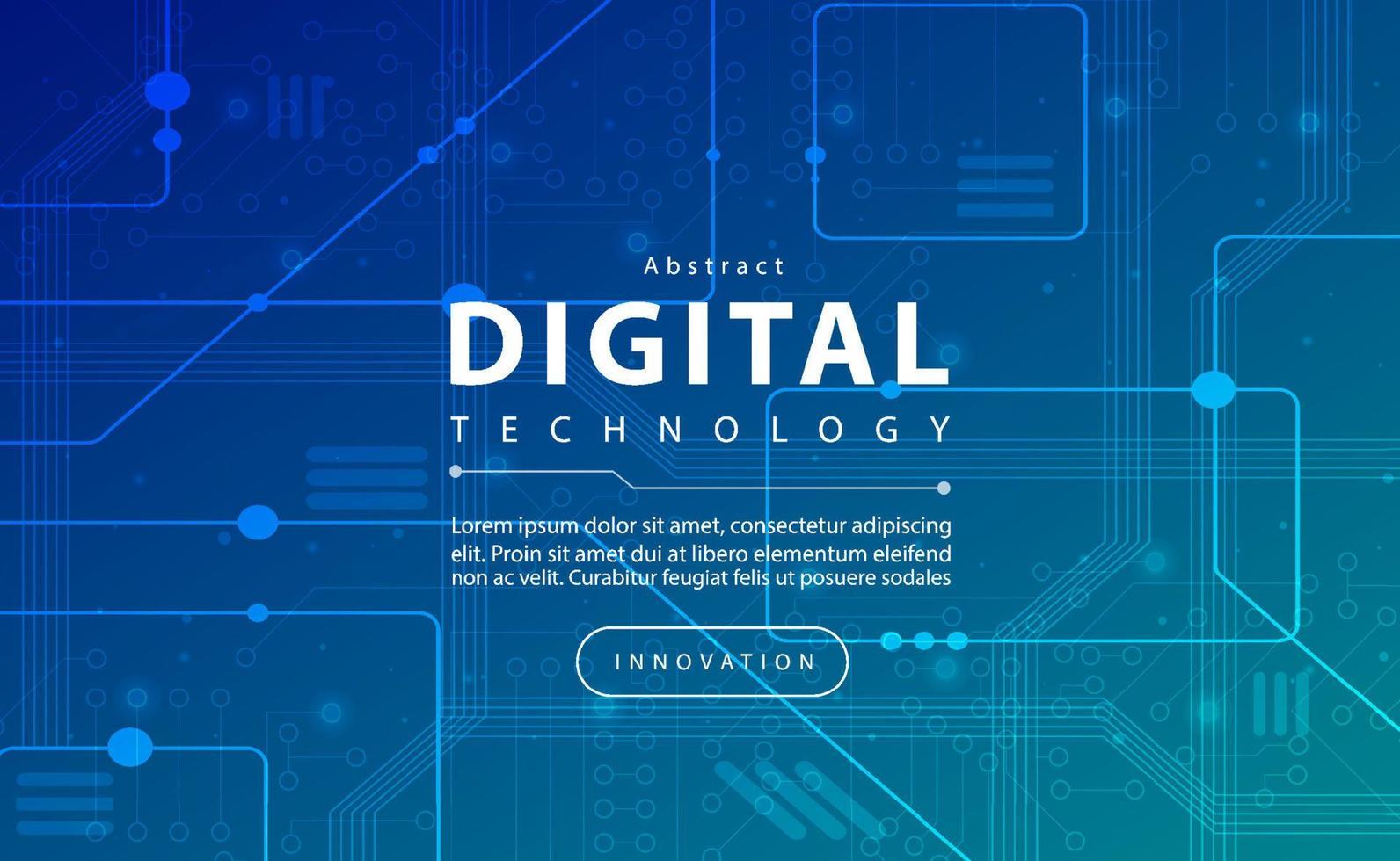 digitaal technologie banier groen blauw achtergrond concept met technologie licht effect, abstract techniek, innovatie toekomst gegevens, internet netwerk, ai groot gegevens, lijnen dots verbinding, illustratie vector