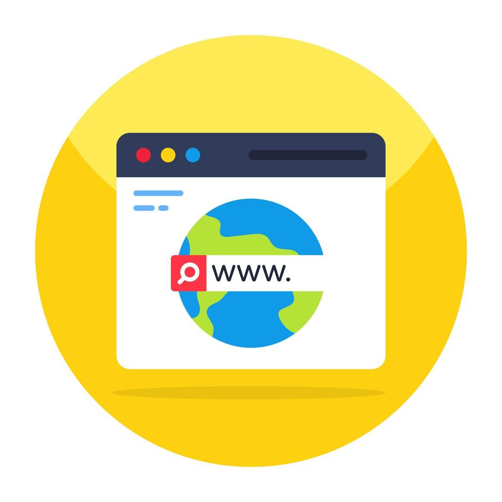 een icoon ontwerp van web browser vector