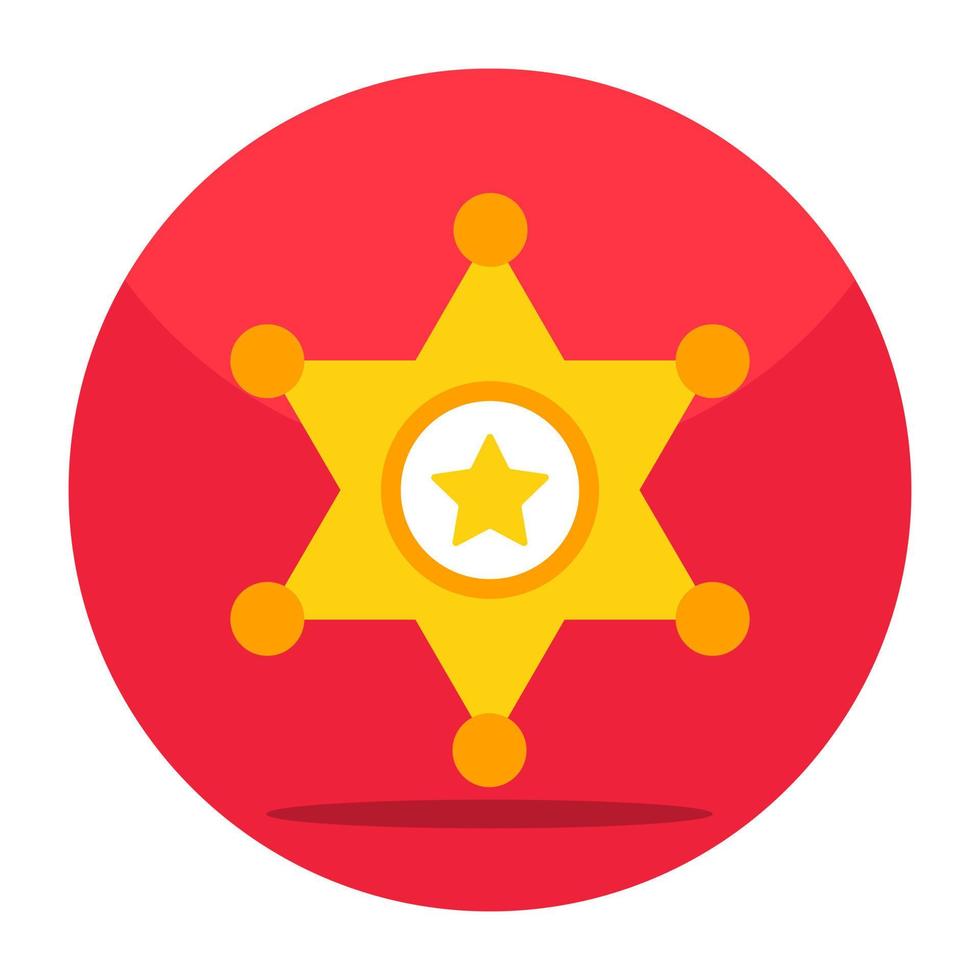 sheriff insigne icoon in modieus vector ontwerp