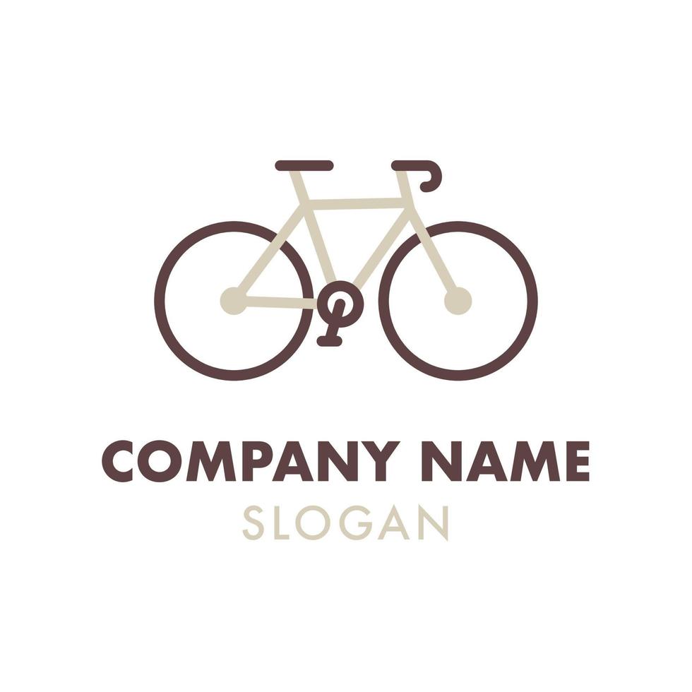 fietsen logo ontwerp sjabloon voorbeeld met bedrijf naam en leuze fiets exploratie vector