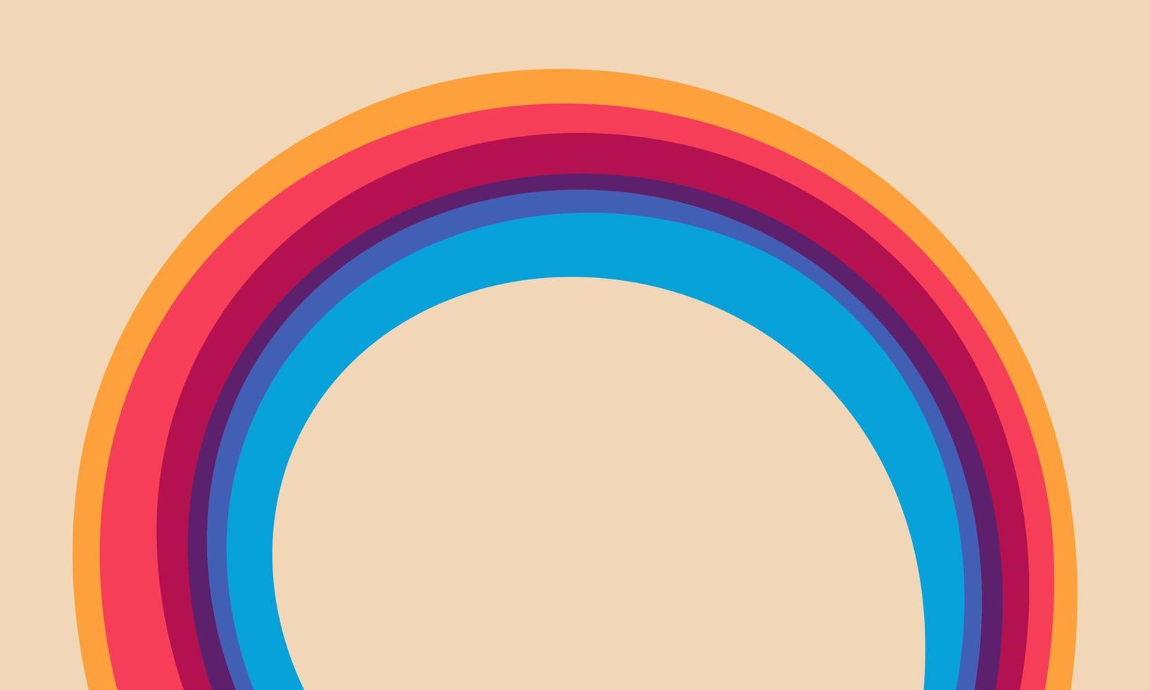 retro wijnoogst kleur regenboog patroon behang vector