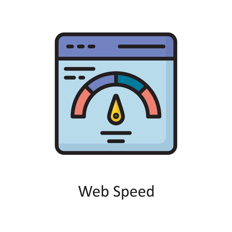 web snelheid vector gevulde schets icoon ontwerp illustratie. wolk berekenen symbool Aan wit achtergrond eps 10 het dossier