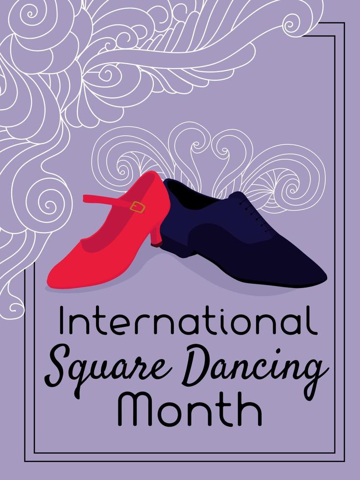 Internationale plein dansen maand, idee voor een poster, banier, folder of ansichtkaart vector