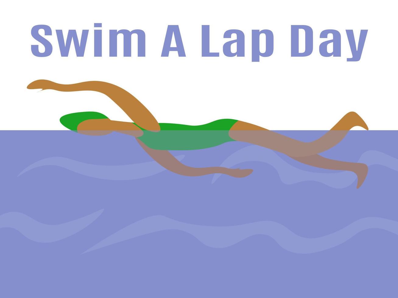 zwemmen een ronde dag, idee voor een poster, banier, folder of ansichtkaart vector
