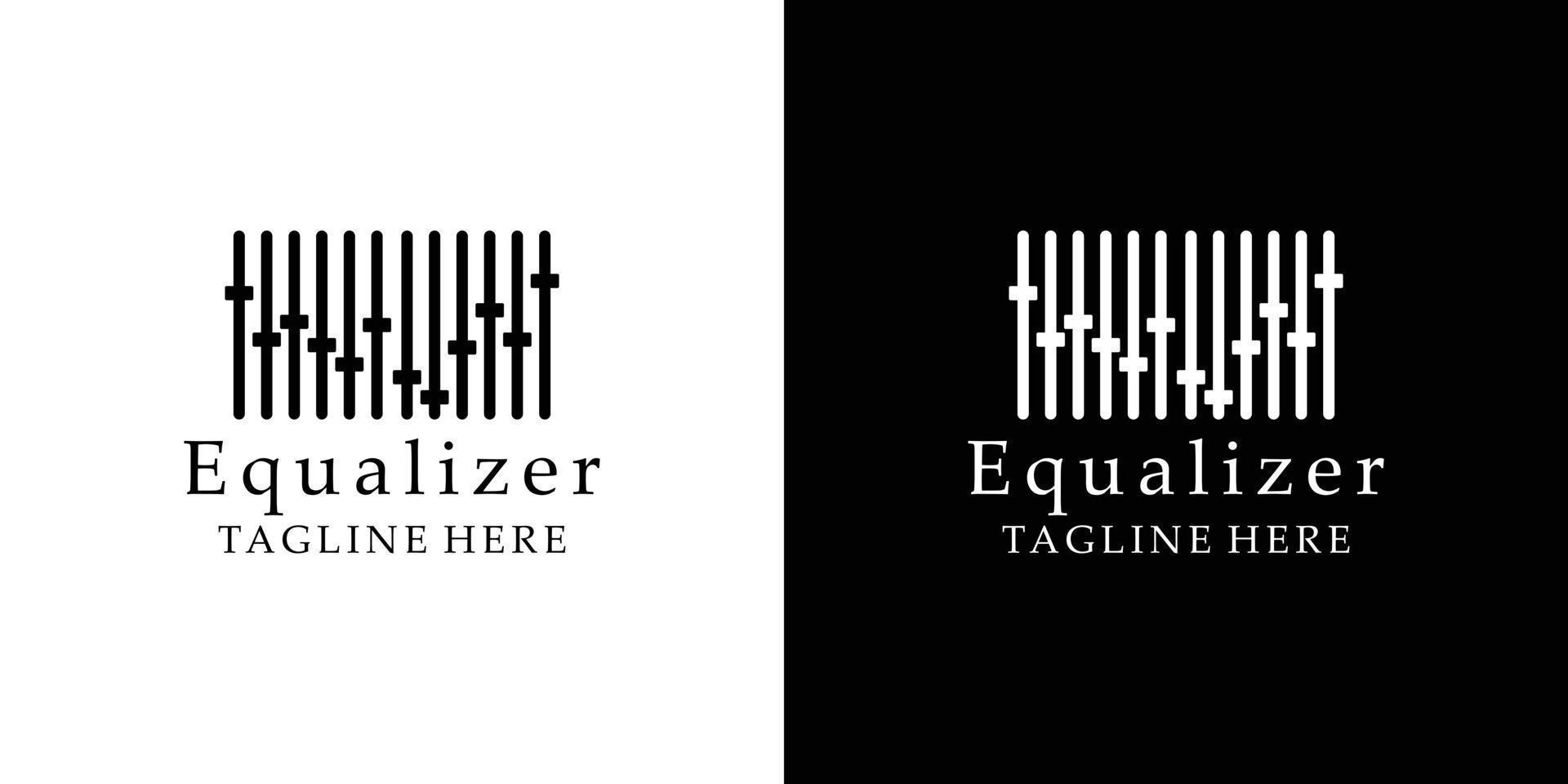 equalizer logo ontwerp met modern concept premie vector