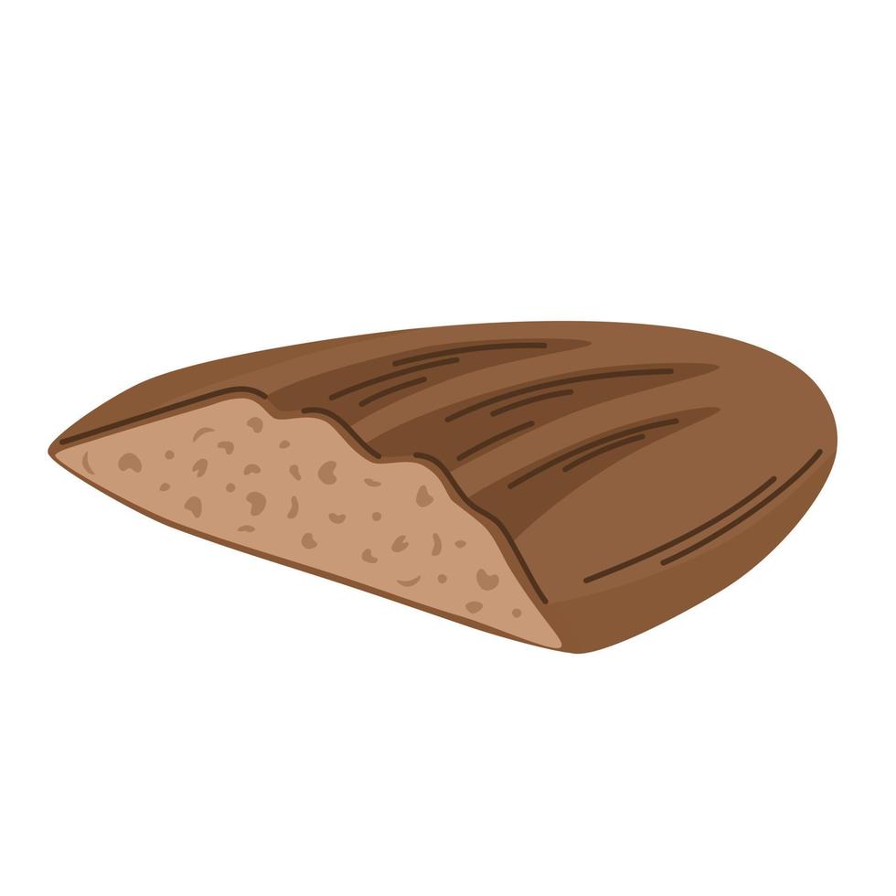 brood. geheel korrel, gist gebakken brood. voedsel teken. ideaal voor cafe, restaurants, voedsel winkels en afdrukken. vector hand- trek illustratie geïsoleerd Aan de wit achtergrond.