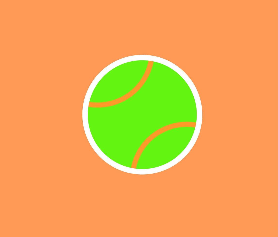 tennis bal sticker vector