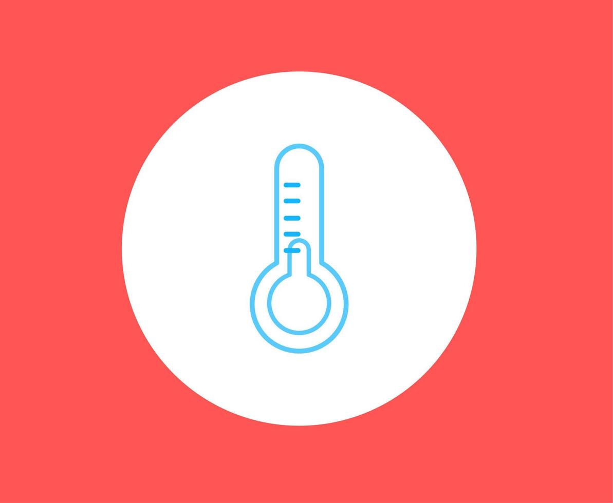 thermometer verkoudheid lijn icoon vector