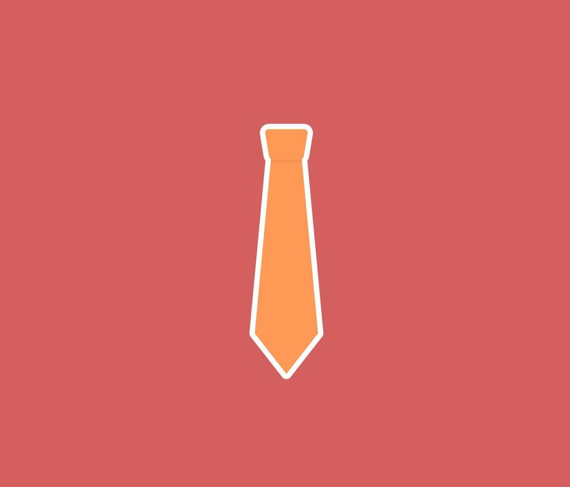 oranje stropdas sticker ontwerp vector