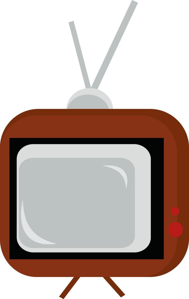 retro TV, illustratie, vector Aan wit achtergrond.