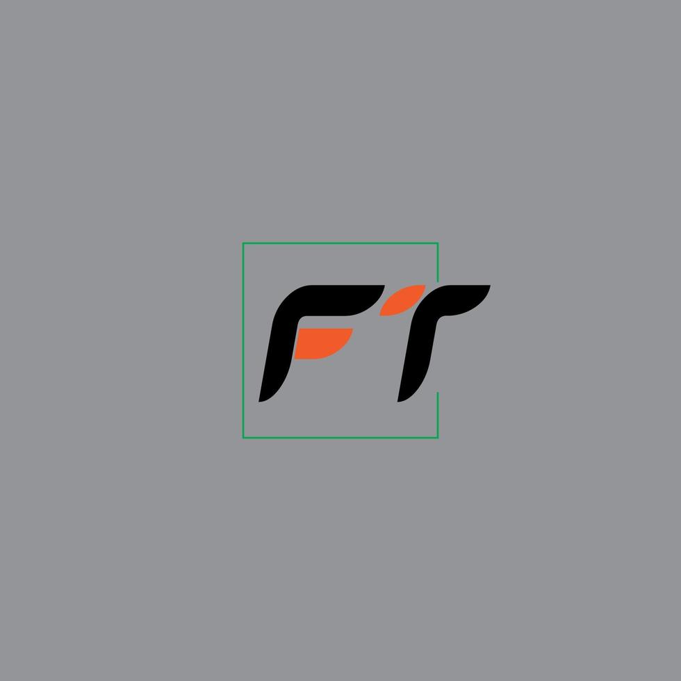 ft gemakkelijk schoon modern stijl eerste brieven logo vector