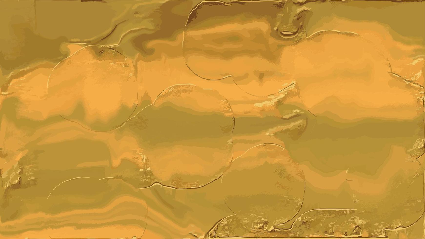 elegant geel goud metaal getextureerde achtergrond. realistisch liquide goud bar structuur behang vector