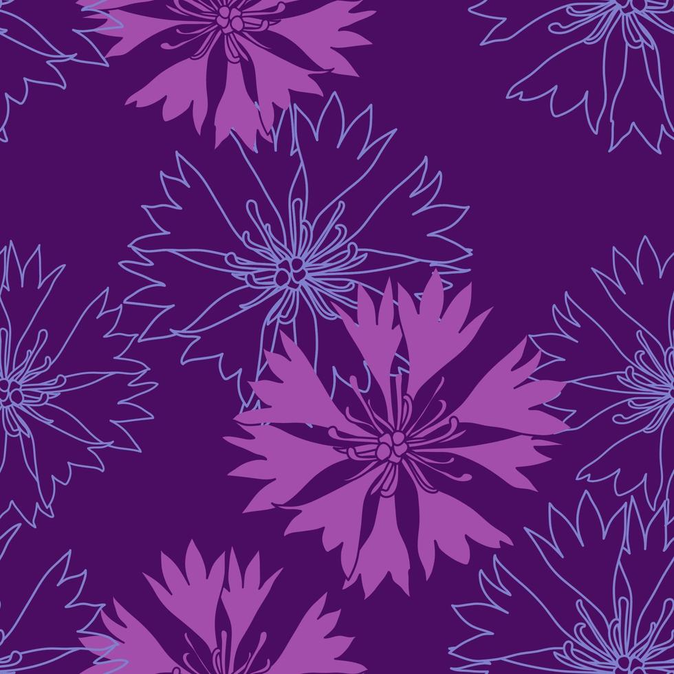 naadloos patroon met roze korenbloemen bloemen, bloemen grafisch ontwerp vector