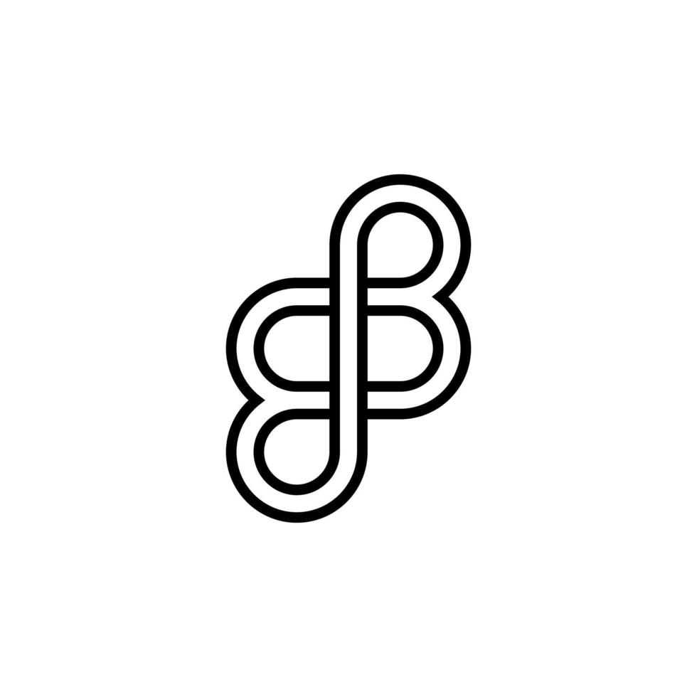 modern eerste bb logo brief gemakkelijk en creatief ontwerp concept vector