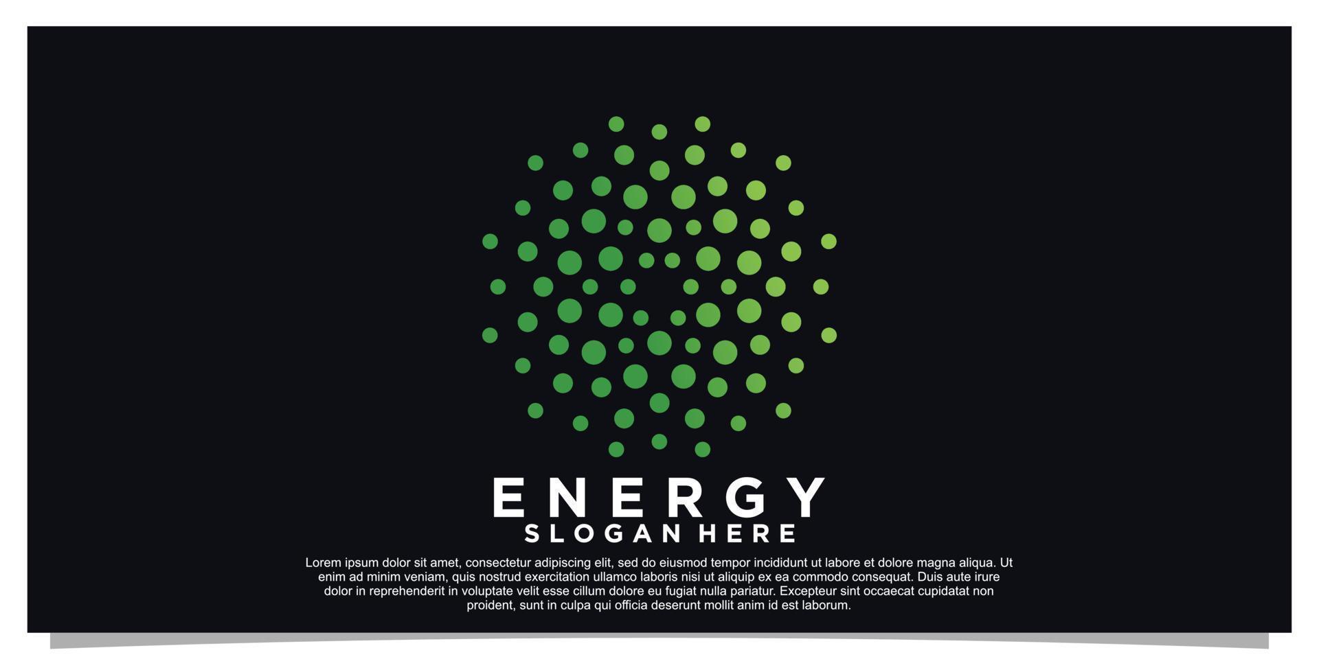 creatief energie logo ontwerp met uniek concept premie vector