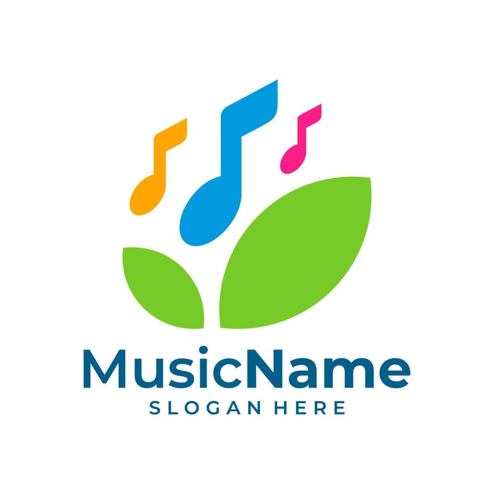 muziek- blad logo vector icoon illustratie. blad muziek- logo ontwerp sjabloon