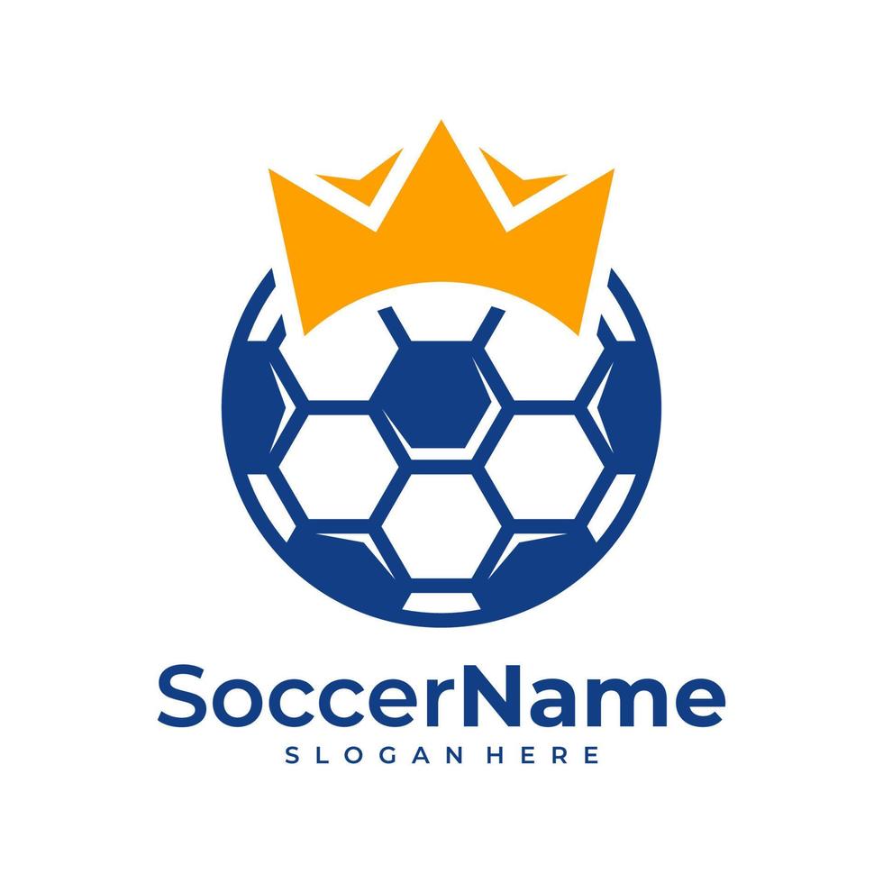 koning voetbal logo sjabloon, Amerikaans voetbal koning logo ontwerp vector