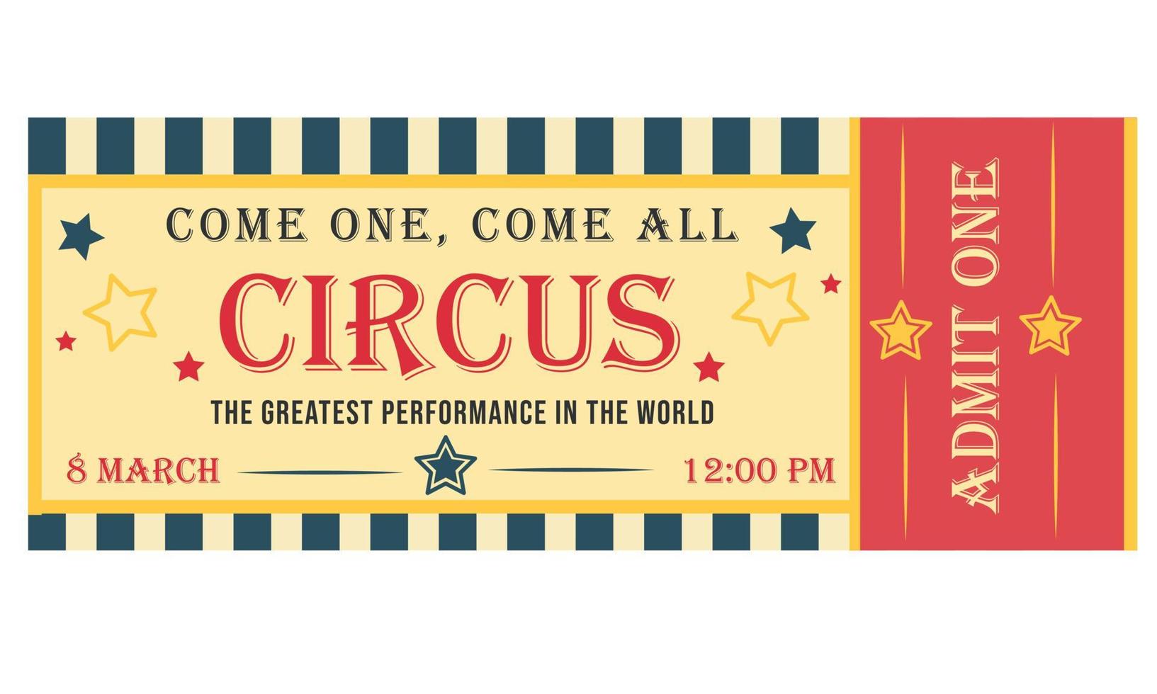 circus ticket ontwerp vector