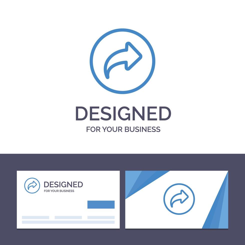 creatief bedrijf kaart en logo sjabloon eenvoudig pijl Rechtsaf ui vector illustratie