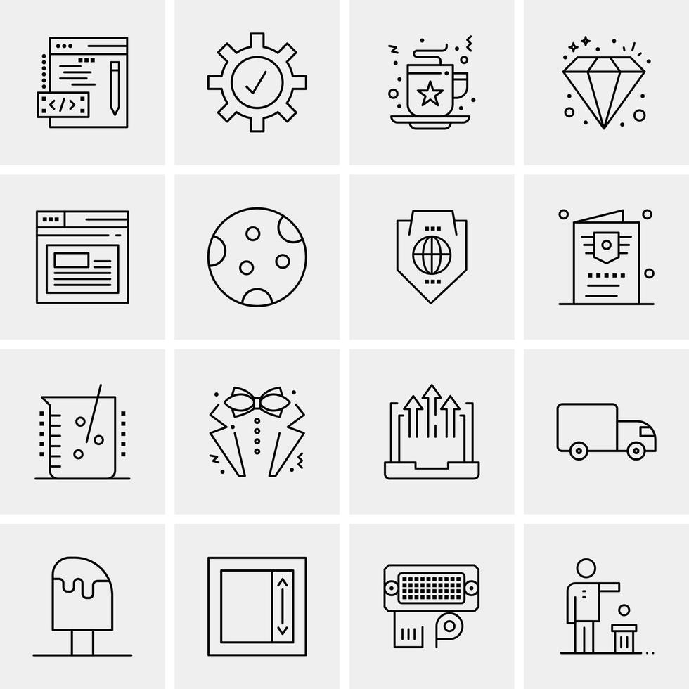 16 bedrijf universeel pictogrammen vector creatief icoon illustratie naar gebruik in web en mobiel verwant proj