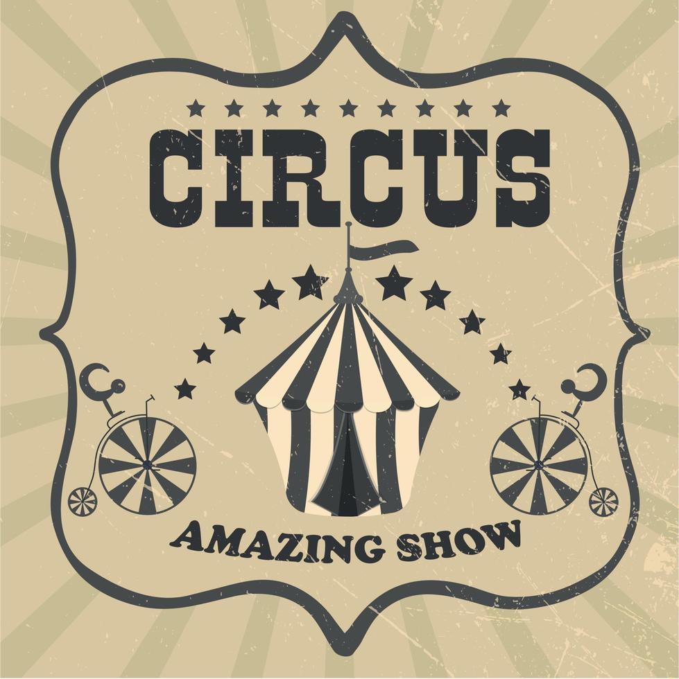 circus uitnodiging, poster. retro stijl. acrobaten. vector