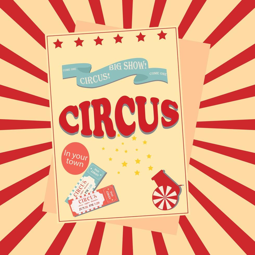 circus poster. in uw dorp. vector