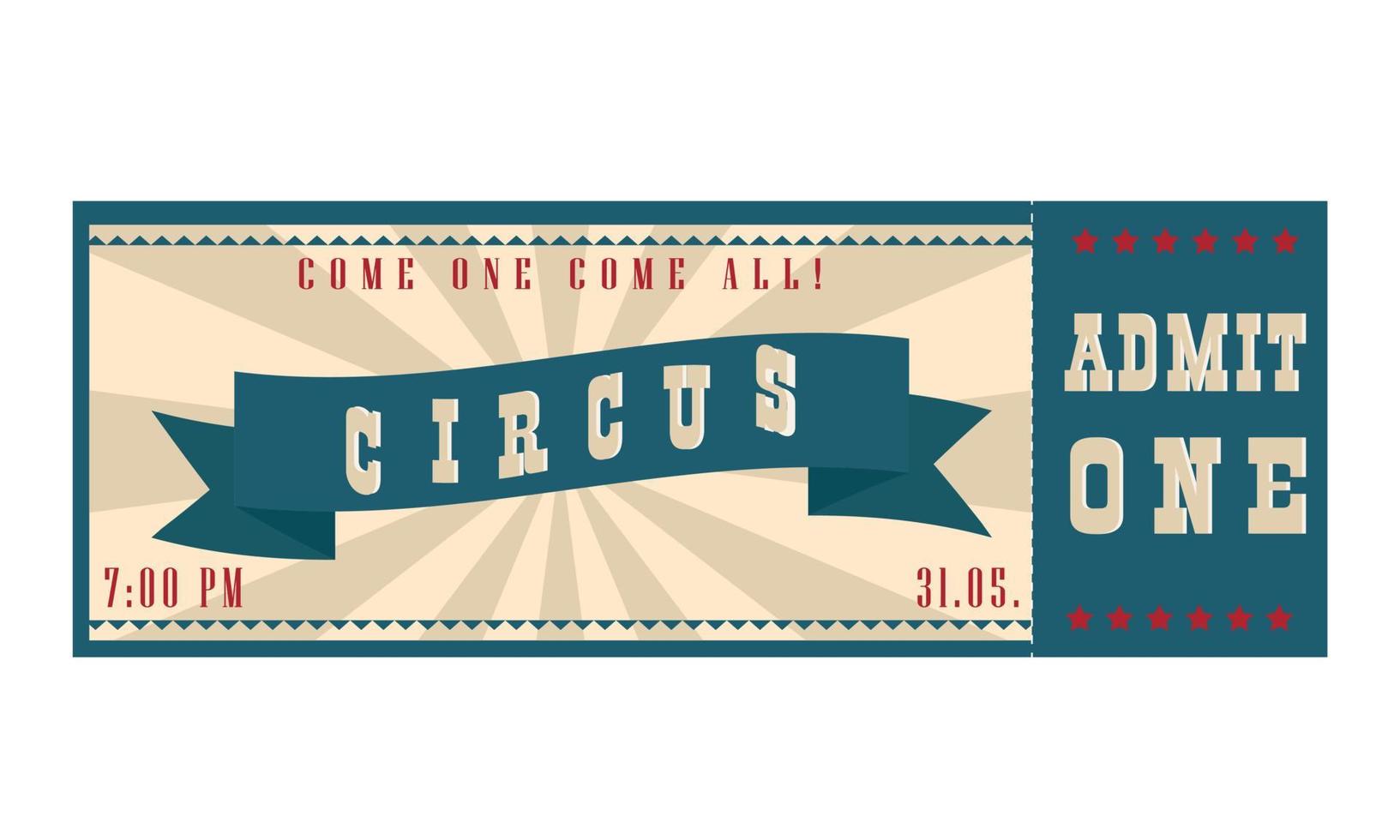 circus ticket. komen allemaal vector