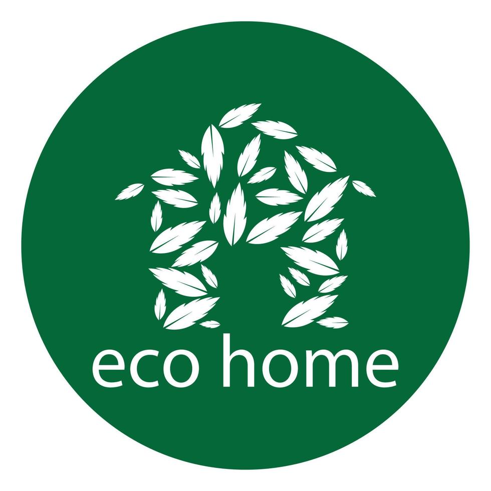 eco huis logo vector