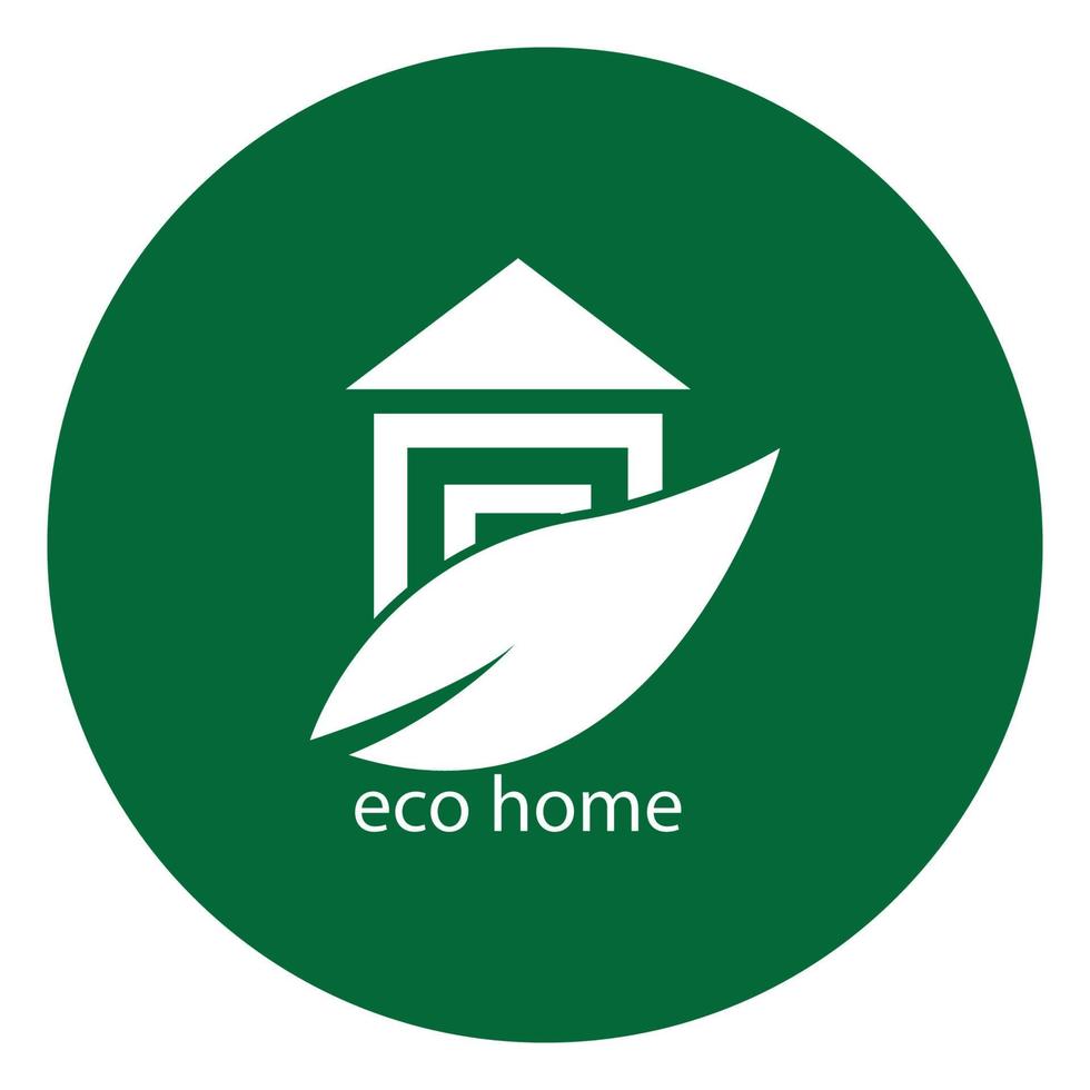 eco huis logo vector