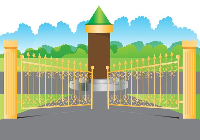 Open Gate goud vector