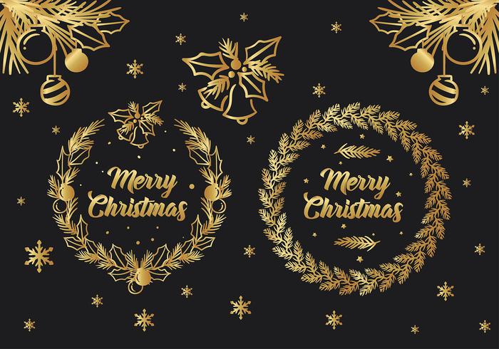 Kerstmis Groet Gratis Vector