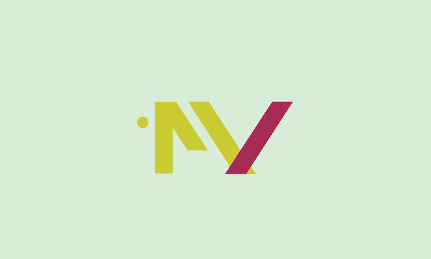 alfabet letters initialen monogram logo mv, vm, m en v vector