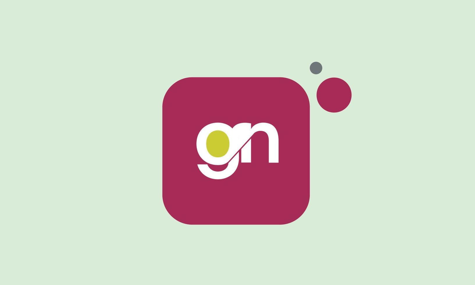 alfabet letters initialen monogram logo gn, ng, g en n vector
