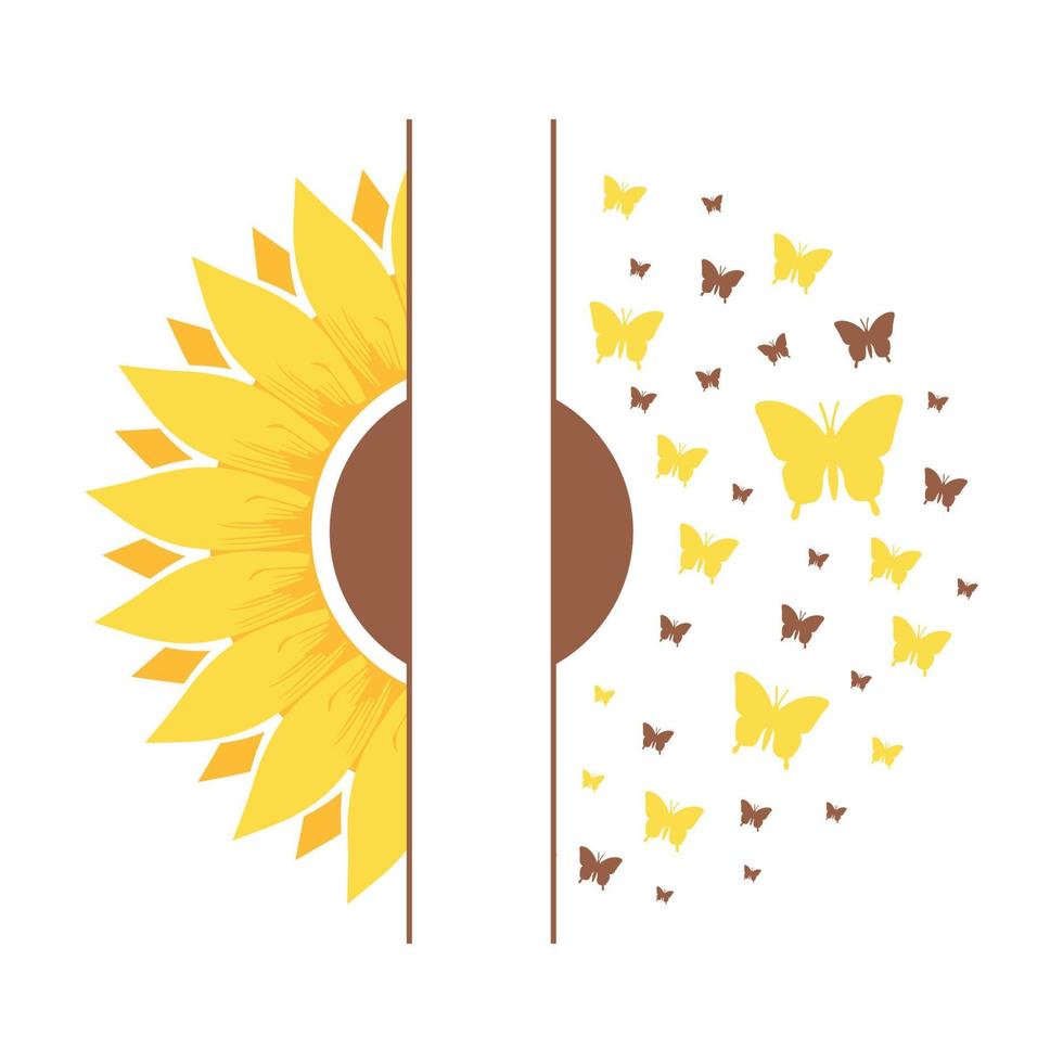 mooi en natuurlijk zonnebloem illustratie vector