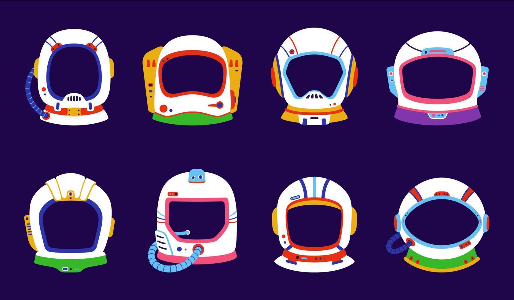 kinderen astronaut ruimte helm voor foto stand effect vector